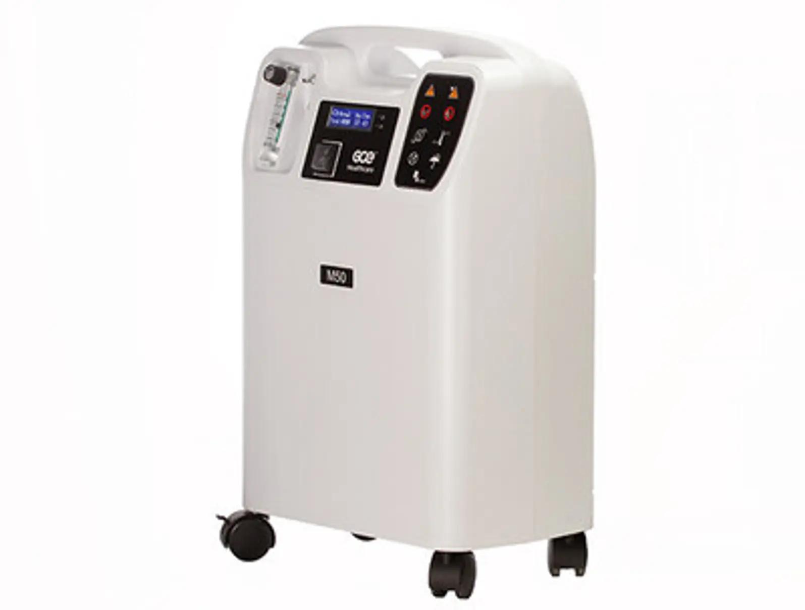 M50 Stationary Oxygen Concentrator side on