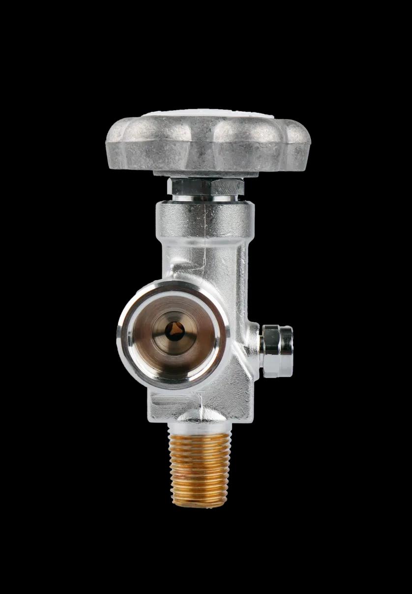 Medical cylinder valve inlet view