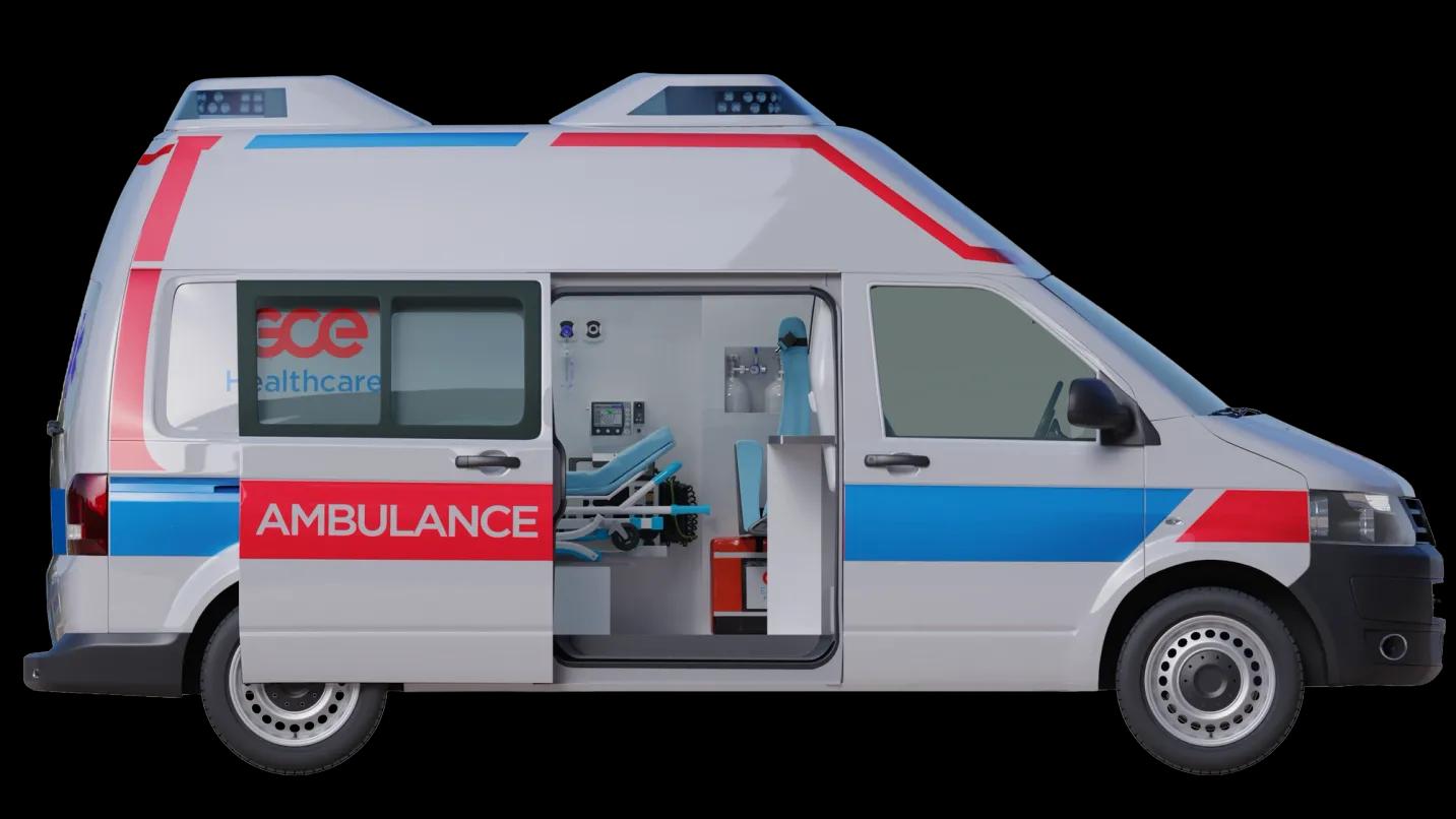 GCE Healthcare Ambulance car SIDE 