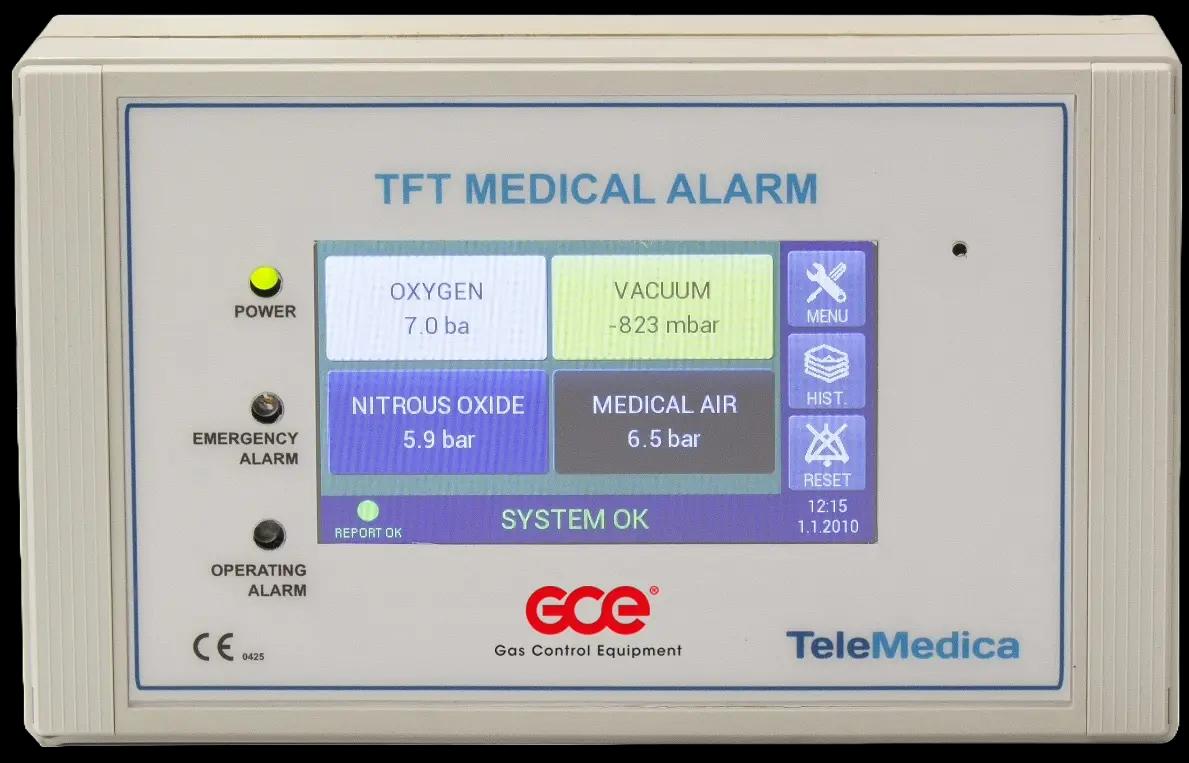 Medical Gas Alarm TMATFT03 with Touchscreen Display